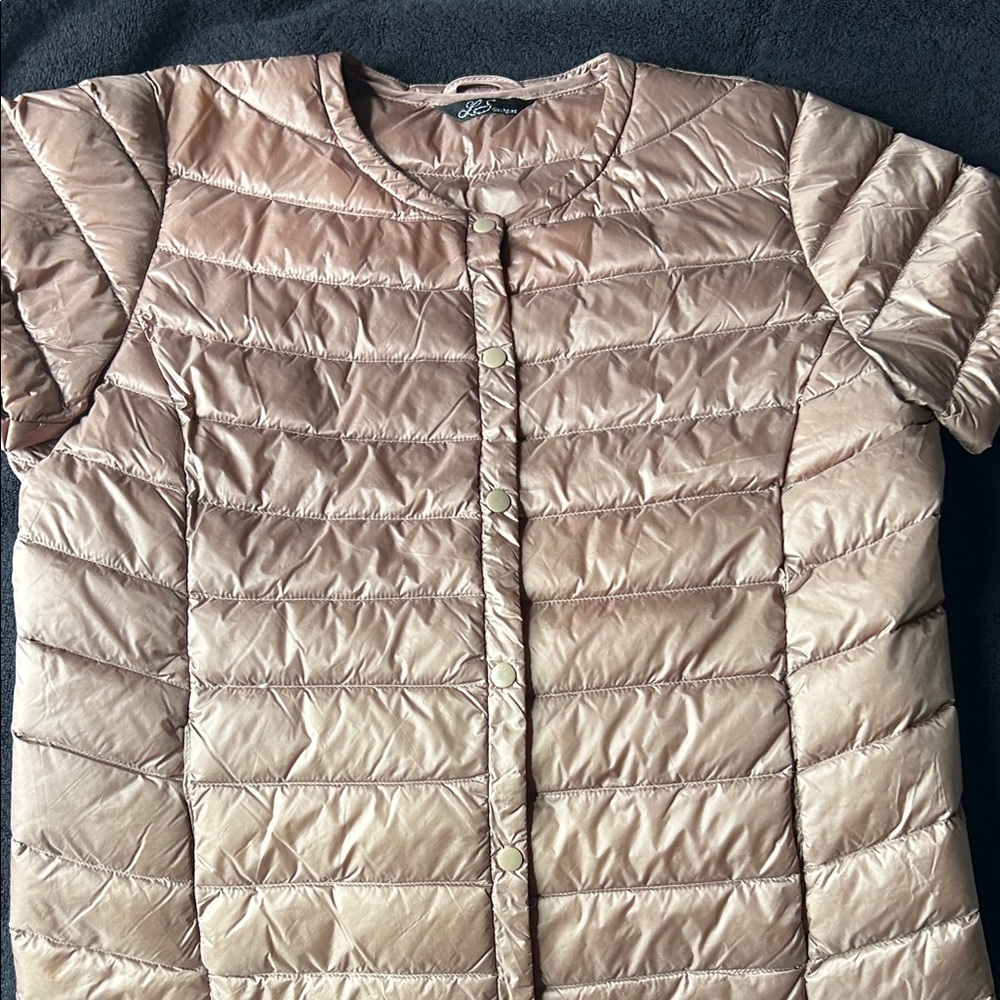Women's Beige Puffer Jacket